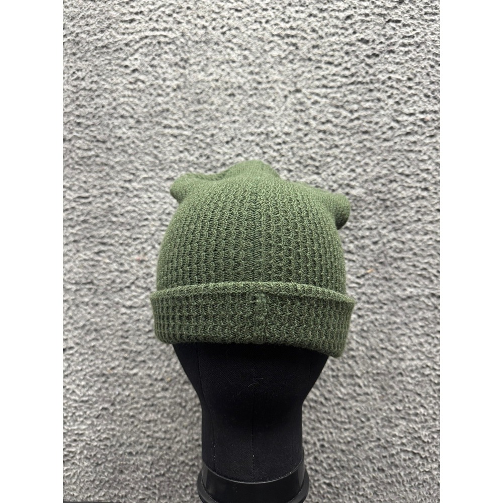 Sermoneta Accessories 100% Cashmere Knitted Beanie Olive Green One Size Unisex